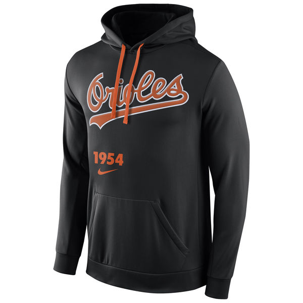 Men Baltimore Orioles Nike Cooperstown Performance Pullover Hoodie Black->new york yankees->MLB Jersey